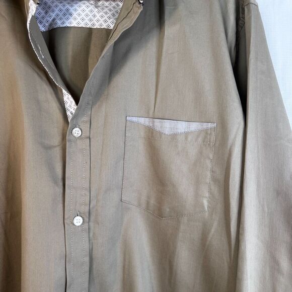 Craft Flow Button Front Cotton Blend Casual Shirt Contrast Trim Size 2XL - Picture 4 of 9